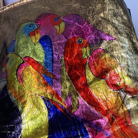 Laurel Burch Metallic Canvas Tote Bag NWT - Picture 15 of 16